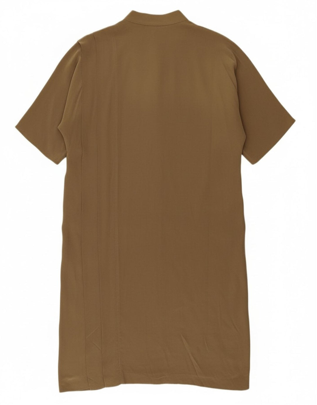 DELBA Vestido feminino oversized IT 42 seda cáqui médio