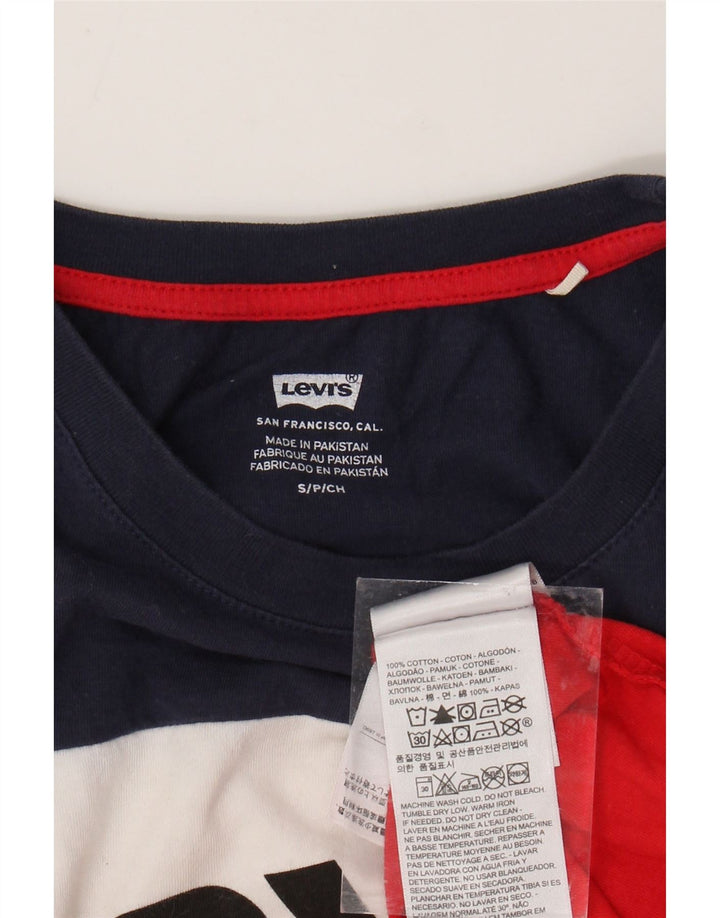 LEVI'S Womens Crop Graphic Vest Top UK 10 Pequeno Listrado Multicolorido