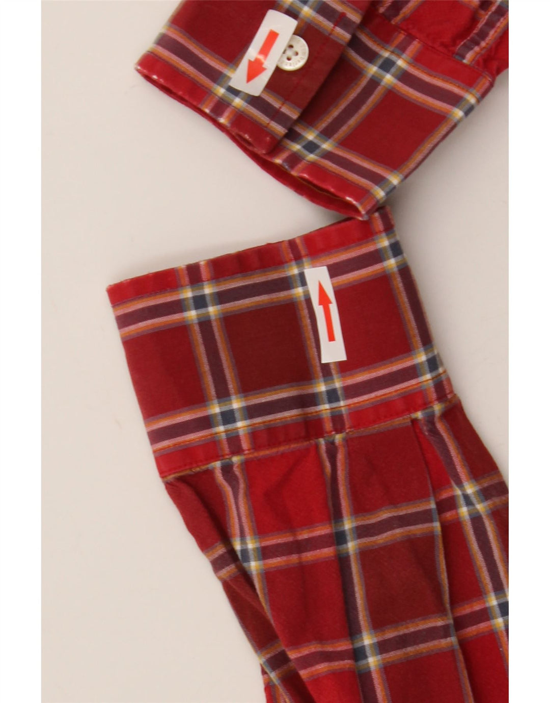 Camisa masculina Timberland grande xadrez vermelho algodão