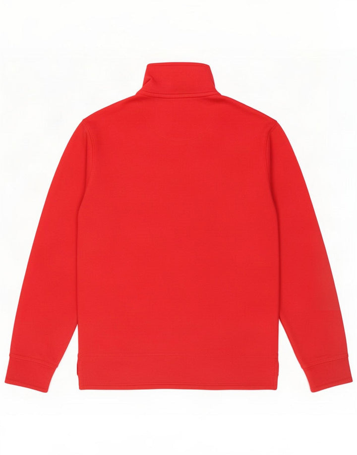 Weird Fish Masculino Zip Neck Moletom Jumper Médio Algodão Vermelho