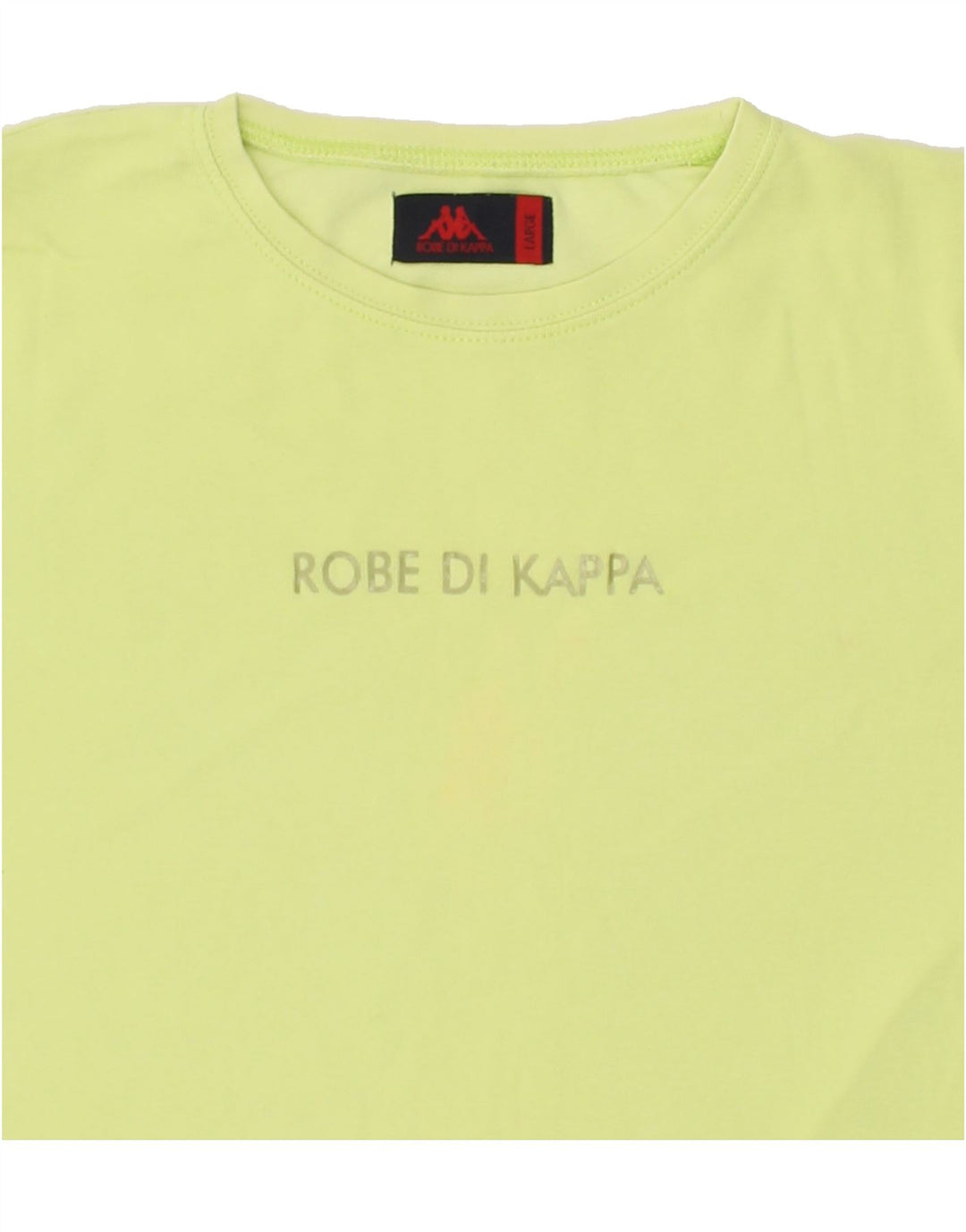 KAPPA Womens T-Shirt Top UK 14 Large Green Cotton Vintage Kappa and Second-Hand Kappa from Messina Hembry 
