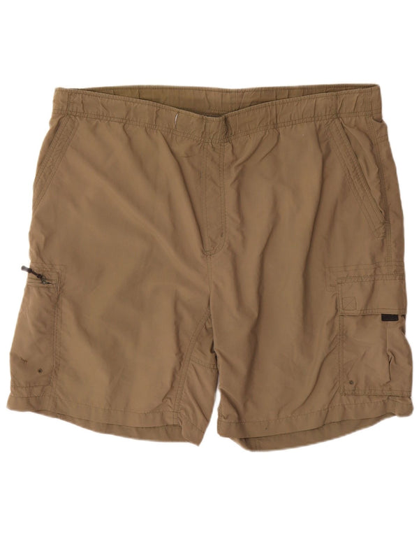 Columbia Mens Cargo Shorts XL W40 Poliéster Bege