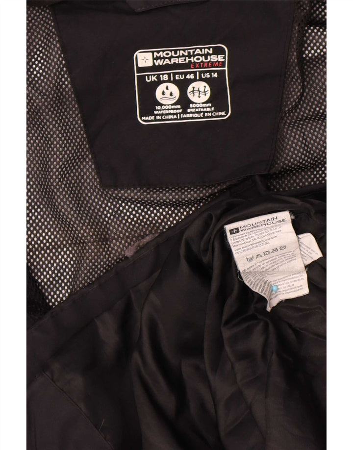 Jaqueta de chuva feminina grande com capuz e capuz Mountain Warehouse UK 18 XL preta