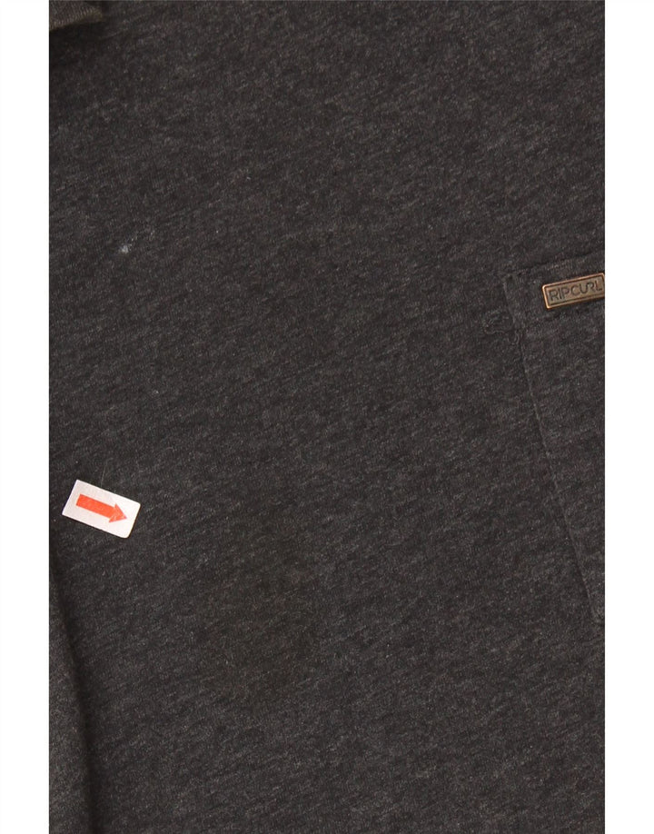RIP CURL Camiseta masculina de ajuste padrão grande algodão cinza
