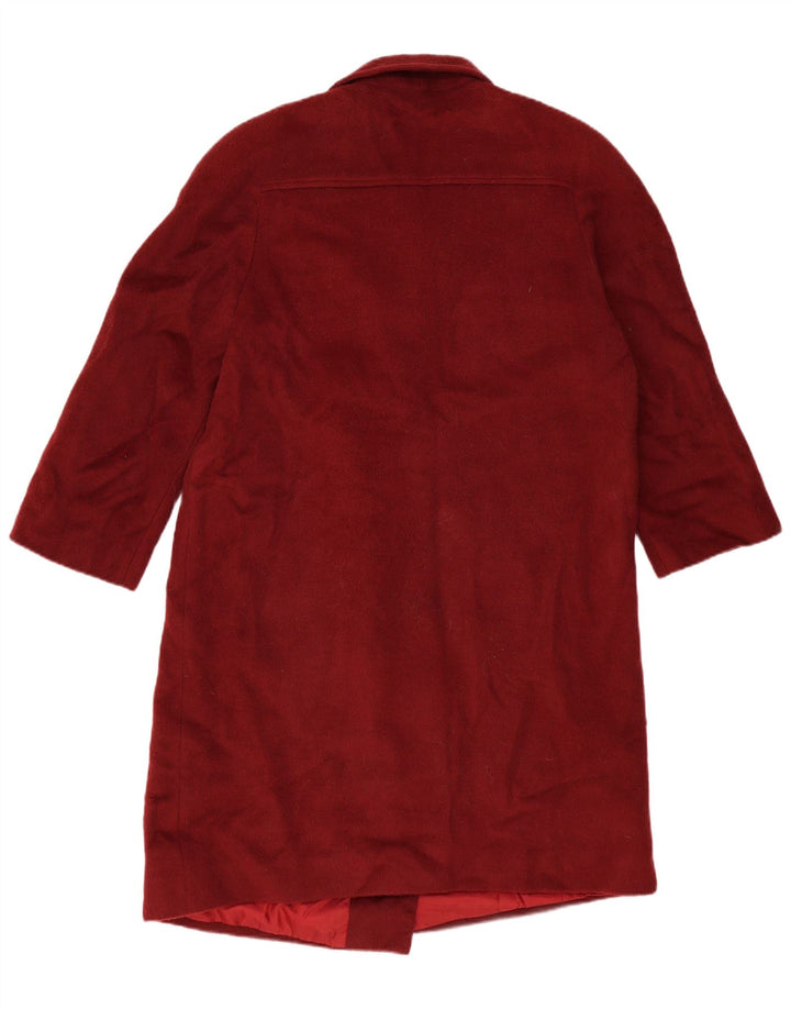 Casaco feminino VINTAGE com peito duplo IT 48 XL lã borgonha