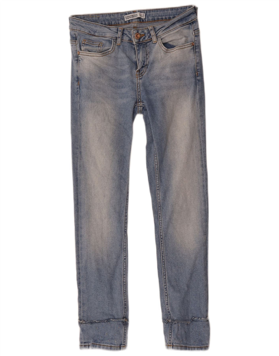 Zara Jeans Slim Feminino EU 34 2XS W24 L26 Azul