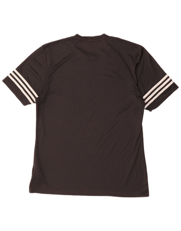Adidas Mens Climalite Camiseta Top Grande Poliéster Preto