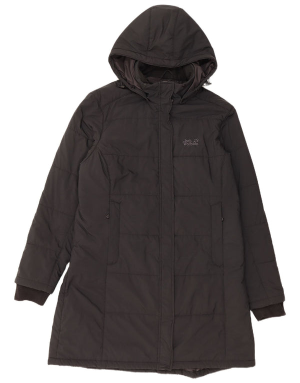 Casaco acolchoado com capuz feminino JACK WOLFSKIN Reino Unido 22/24 2XL poliéster preto