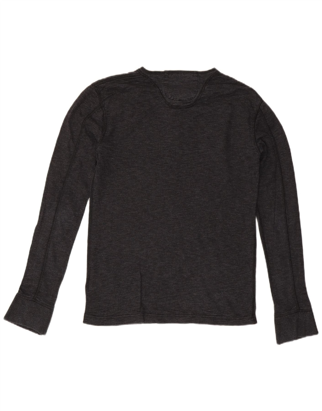 SUPERDRY Top masculino de manga comprida de algodão cinza médio