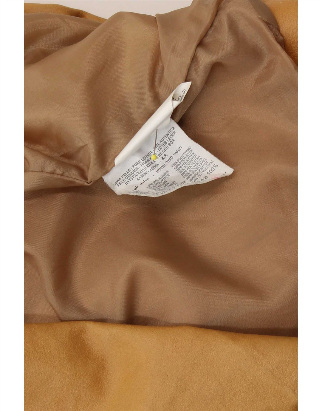 Casaco de couro feminino Terranova UK 10 pequeno couro bege