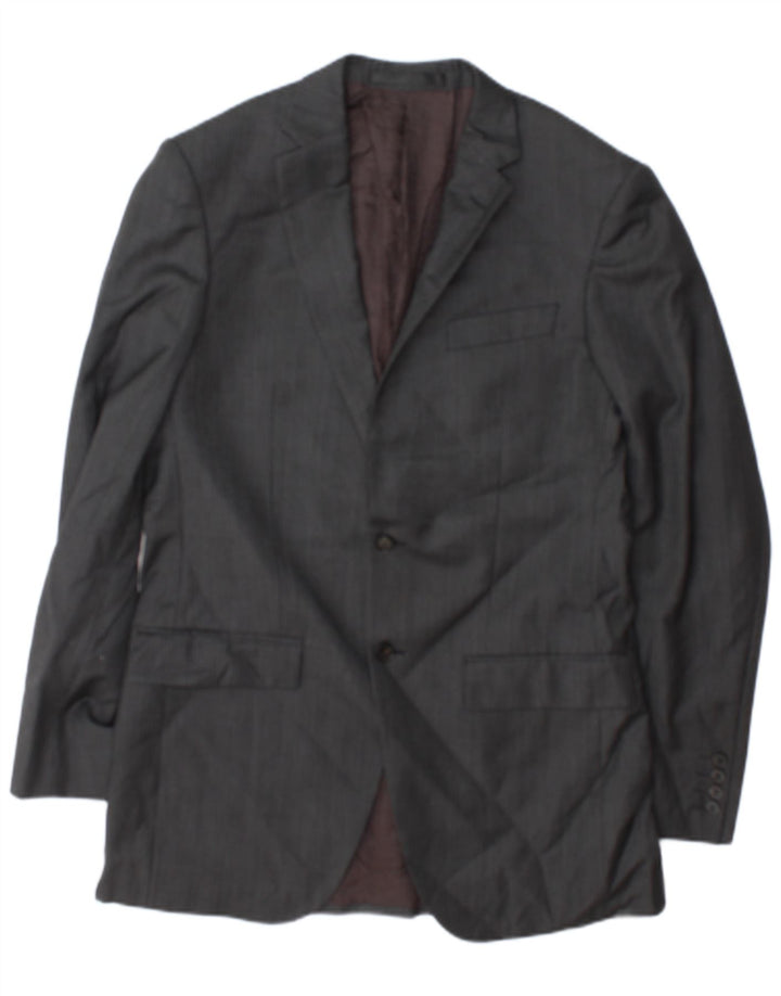 Jaqueta blazer masculina Zignone com 2 botões Reino Unido 38 cinza médio