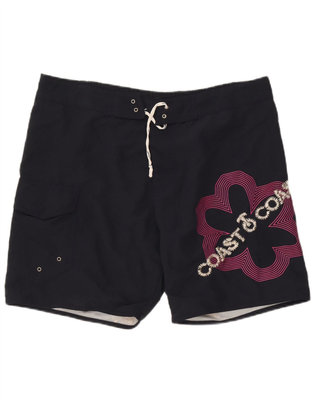 Coast Mens Graphic Natação Shorts Grande Poliéster Azul Marinho