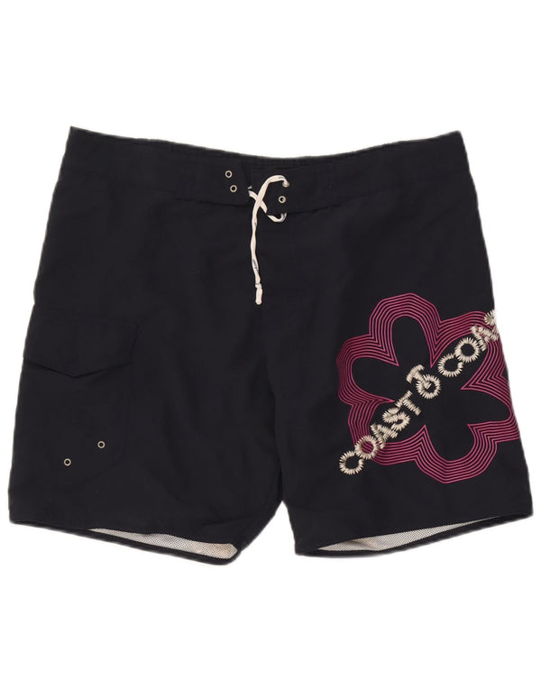 Coast Mens Graphic Natação Shorts Grande Poliéster Azul Marinho