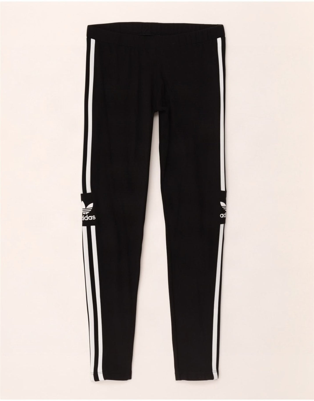 Leggings Adidas Femininas Gráficas UK 12 Médio Algodão Preto