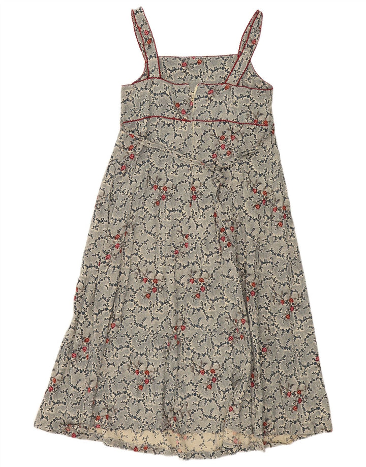 Vestido de verão feminino Selene EUA 8 azul médio floral