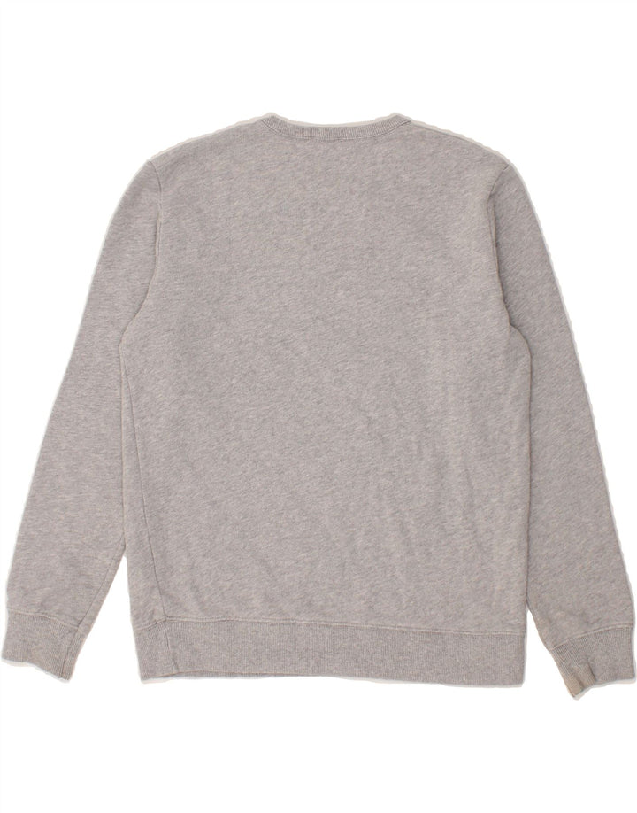 BENETTON Boys Graphic Sweatshirt Jumper 11-12 Years 2XL Grey Cotton Vintage Benetton and Second-Hand Benetton from Messina Hembry 