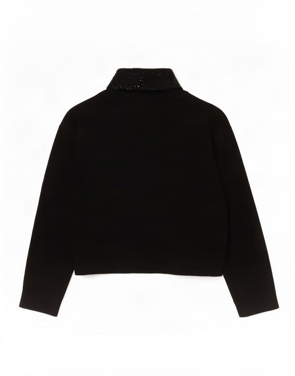 Bolero Jumper Feminino Calvin Klein UK 14 Grande Rayon Preto