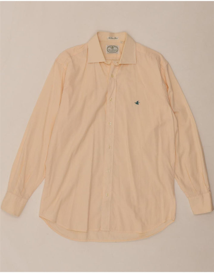 BROOKSFIELD Mens Shirt Size 39 Medium Pink Cotton Vintage Brooksfield and Second-Hand Brooksfield from Messina Hembry 