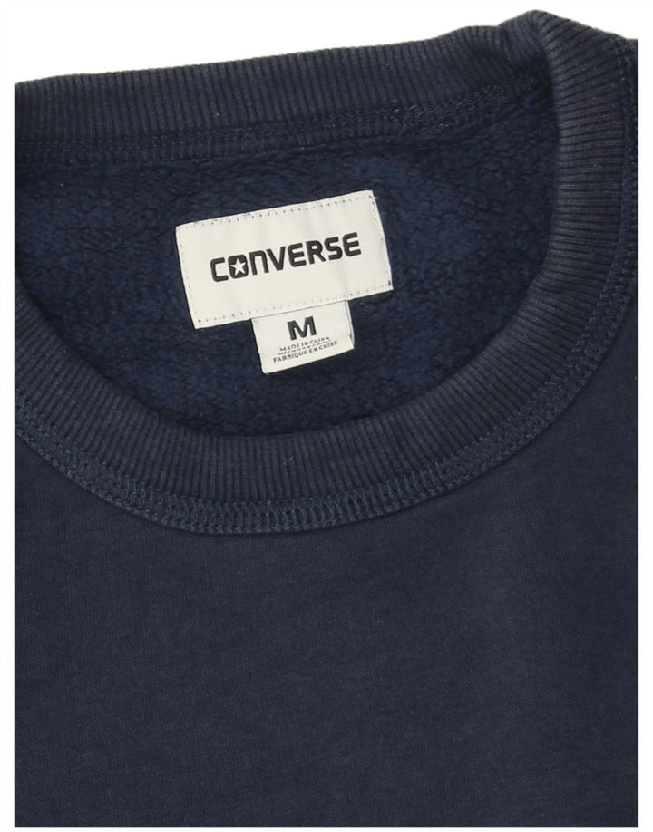Converse masculino Chuck Taylor moletom jumper médio azul marinho algodão