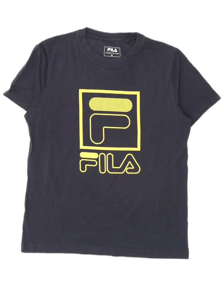 Camiseta masculina Fila Graphic Top médio azul marinho