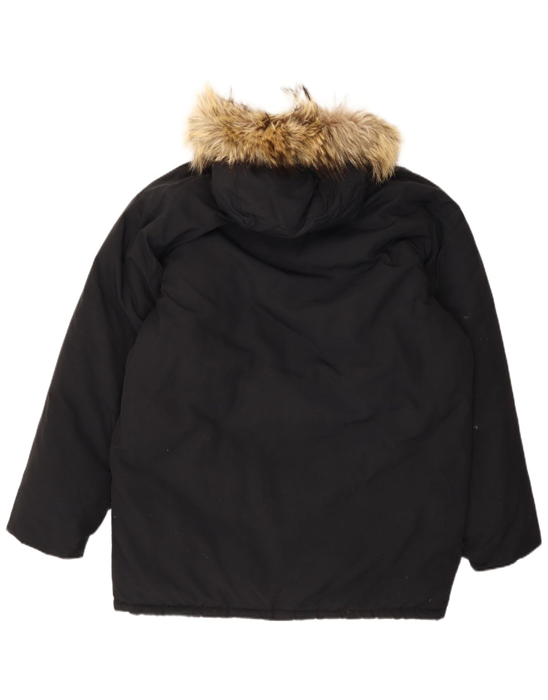 Jaqueta Parka masculina AESSE com capuz UK 40 grande preta