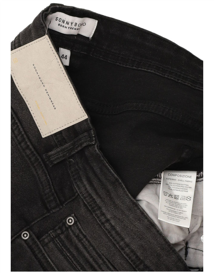 Shorts jeans feminino SONNY BONO IT 44 médio W29 algodão preto