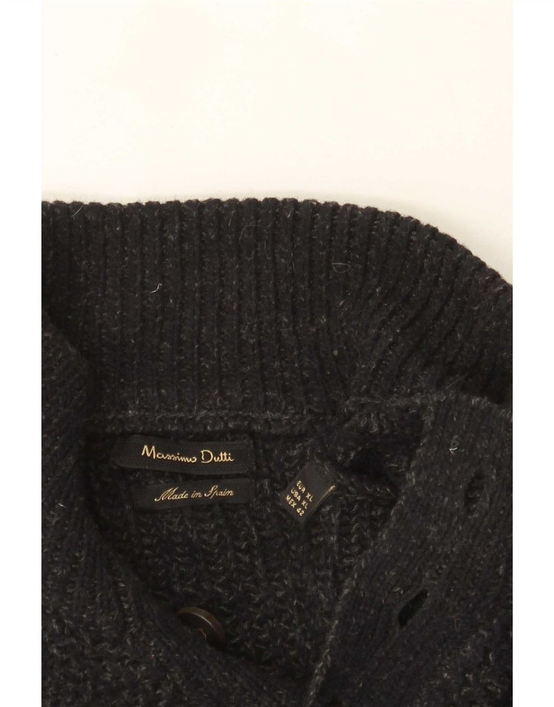 Suéter masculino Massimo Dutti com gola redonda XL cinza manchado