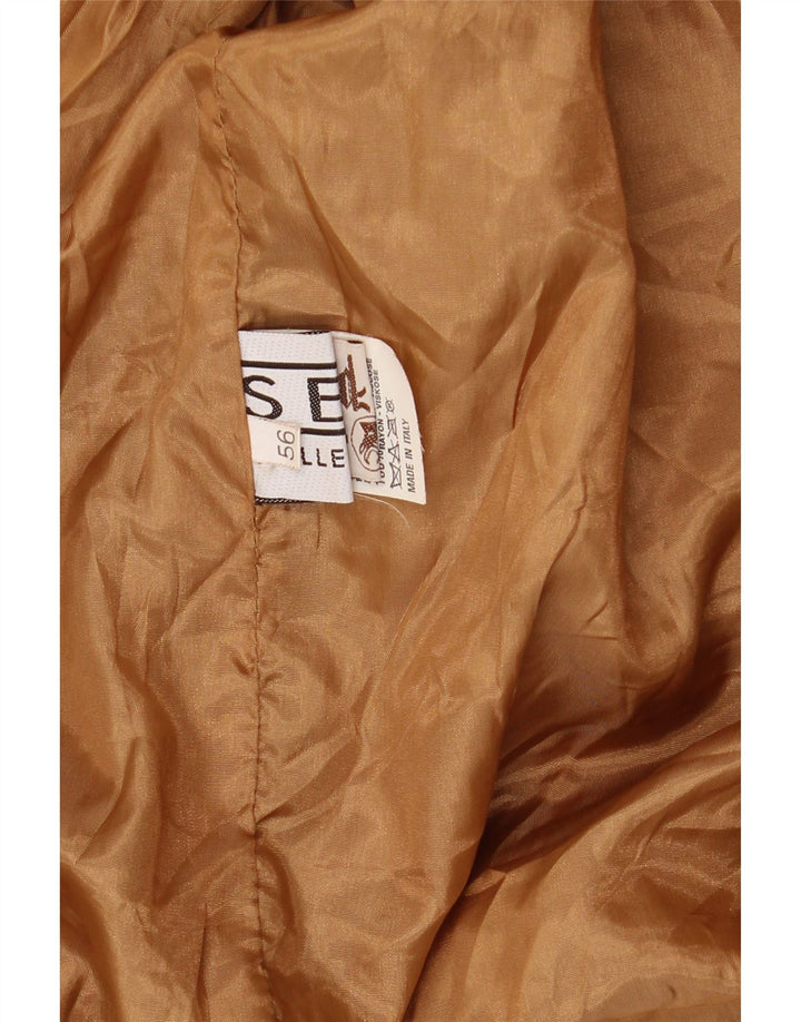 Jaqueta de camurça de couro masculina vintage IT 56 3XL couro marrom