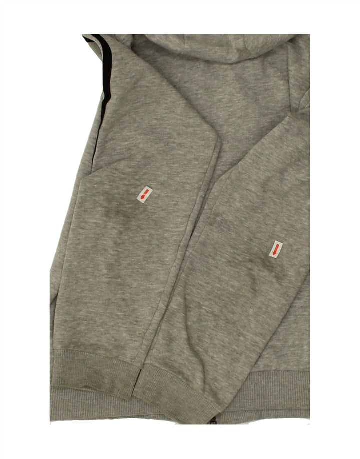 ADIDAS Boys Zip Hoodie Sweater 11-12 Years Grey Cotton Vintage Adidas and Second-Hand Adidas from Messina Hembry 