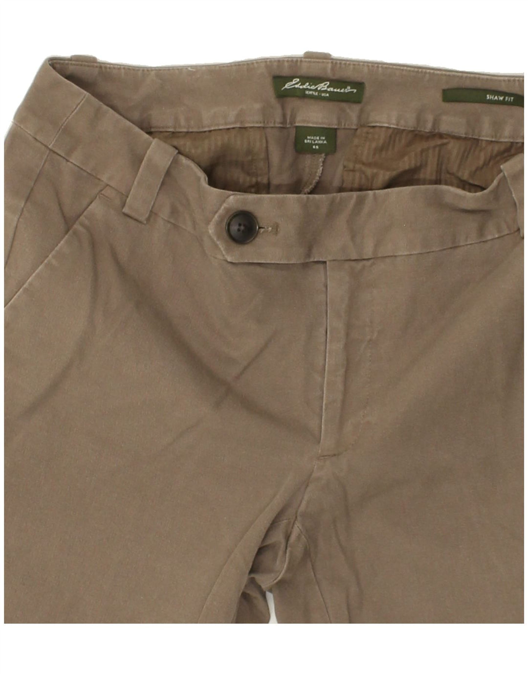 EDDIE BAUER Womens Shaw Fit Straight Casual Trousers W32 L29 Grey Cotton Vintage Eddie Bauer and Second-Hand Eddie Bauer from Messina Hembry 