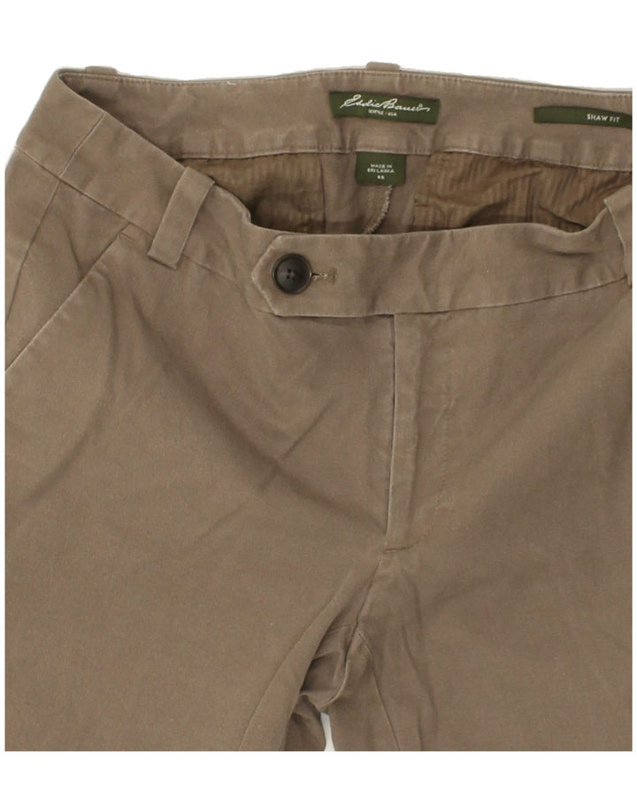 EDDIE BAUER Womens Shaw Fit Straight Casual Trousers W32 L29 Grey Cotton Vintage Eddie Bauer and Second-Hand Eddie Bauer from Messina Hembry 
