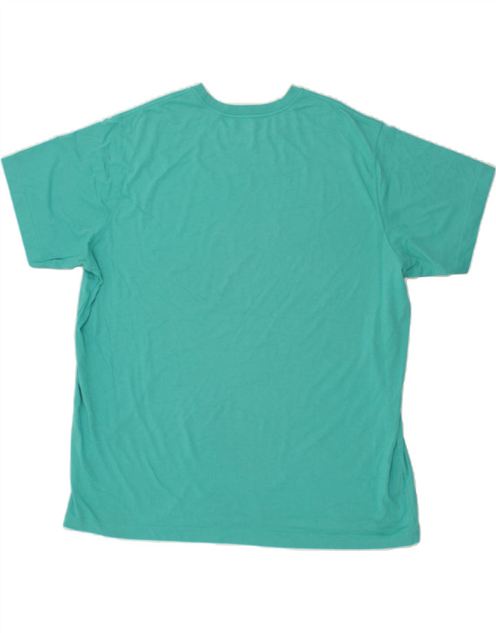 EDDIE BAUER Mens T-Shirt Top 2XL Turquoise Cotton Vintage Eddie Bauer and Second-Hand Eddie Bauer from Messina Hembry 