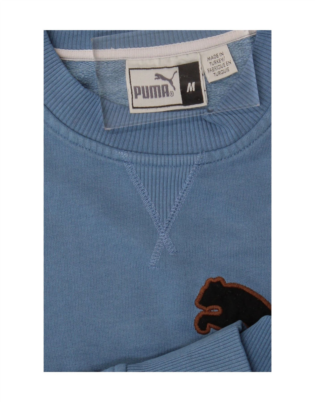 Puma Mens Graphic Moletom Jumper Médio Azul
