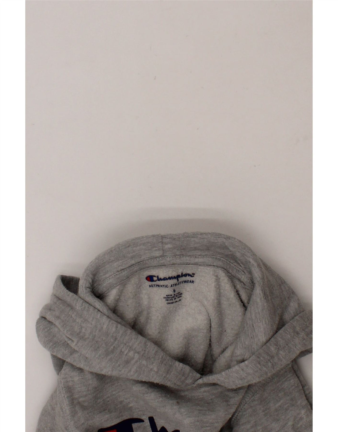 CHAMPION Boys Graphic Hoodie Jumper 5-6 Years Grey Cotton Vintage Champion and Second-Hand Champion from Messina Hembry 