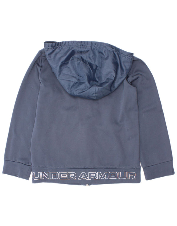 Suéter Under Armour Boys Zip Hoodie 5-6 anos azul marinho poliéster