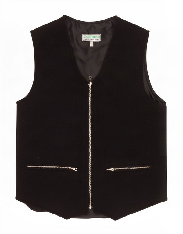 Colete feminino vintage UK 14 médio preto