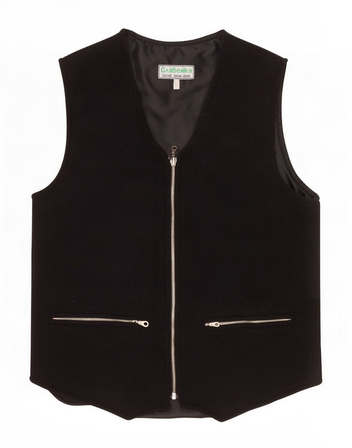 Colete feminino vintage UK 14 médio preto