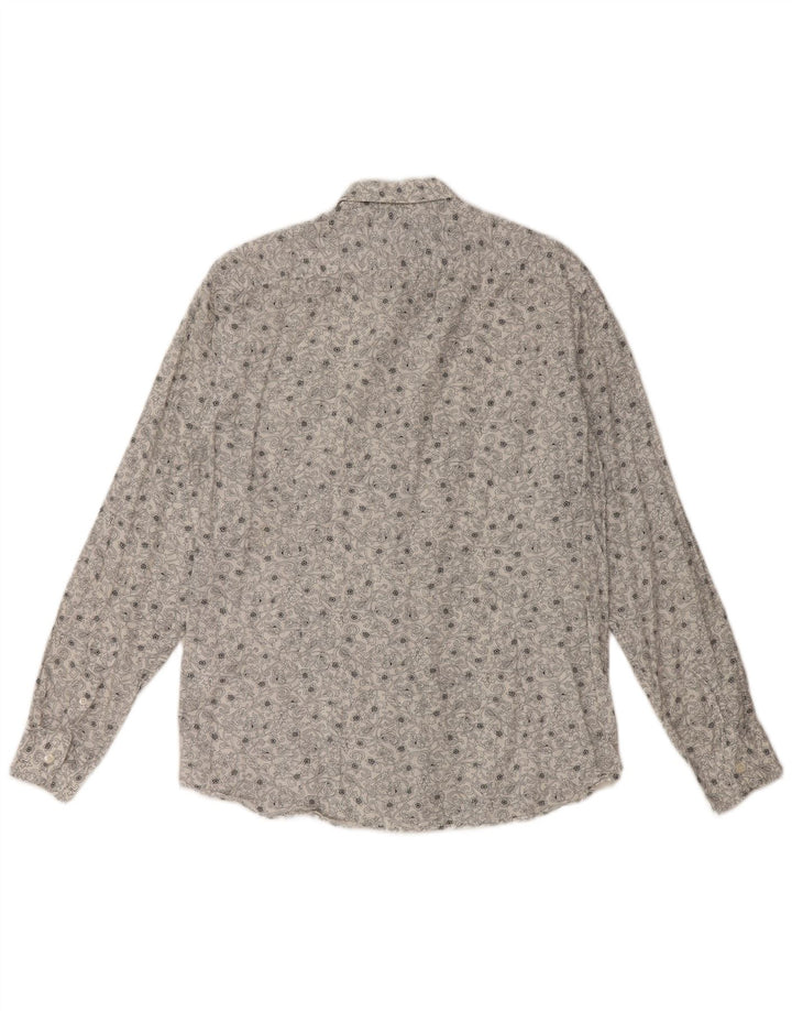 Camisa masculina TED BAKER tamanho 3 algodão floral branco médio