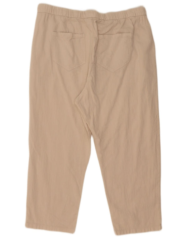 Calça Zara Mens Capri XL W38 L23 Algodão Bege