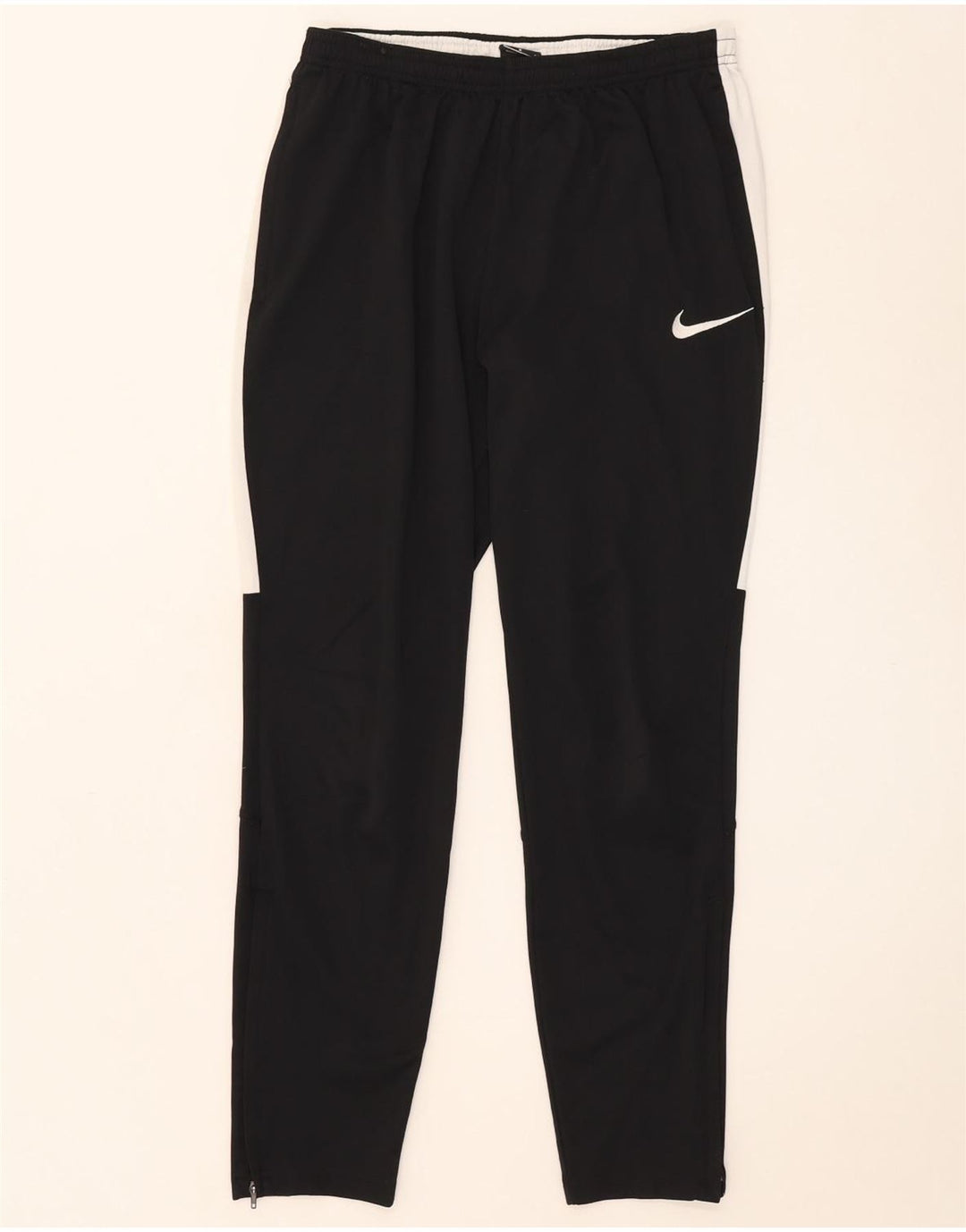Calça de treino masculina Nike Dri Fit médio preto colorblock poliéster