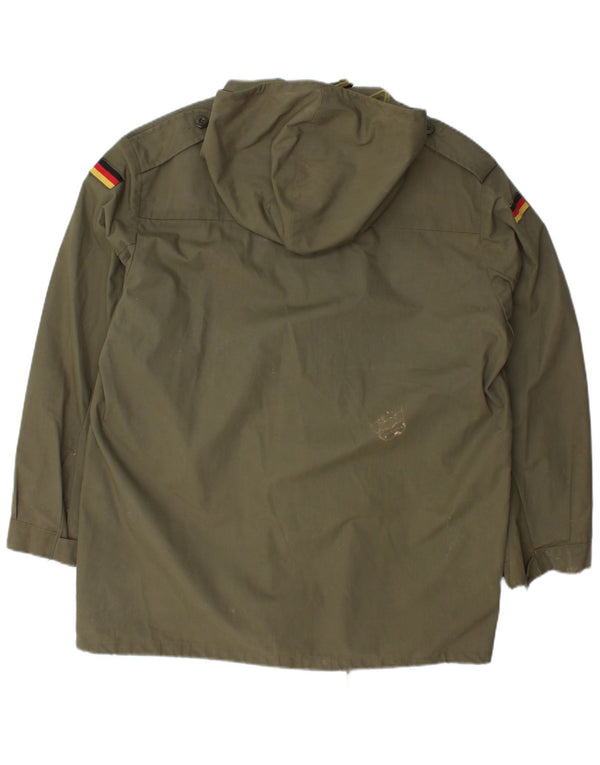 Jaqueta militar masculina VINTAGE com capuz UK 42 XL cáqui
