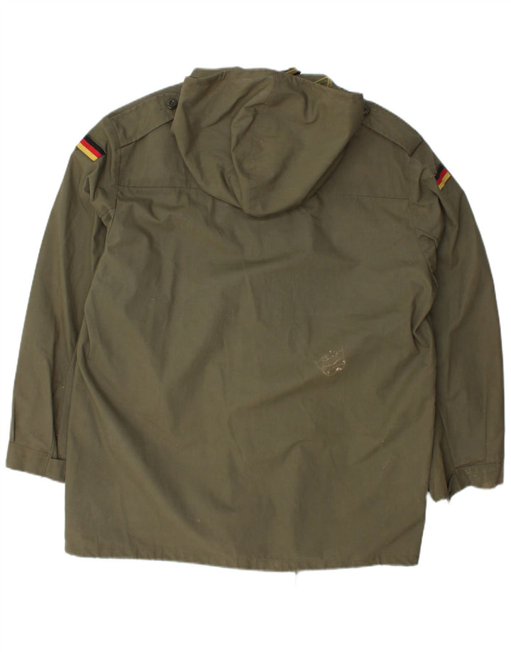 Jaqueta militar masculina VINTAGE com capuz UK 42 XL cáqui