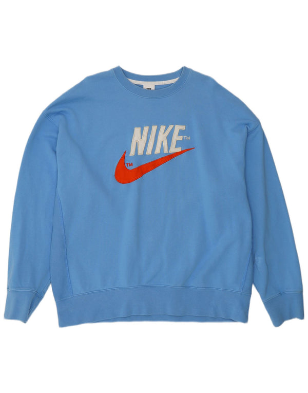 NIKE Mens Graphic Moletom Jumper XL Azul Algodão