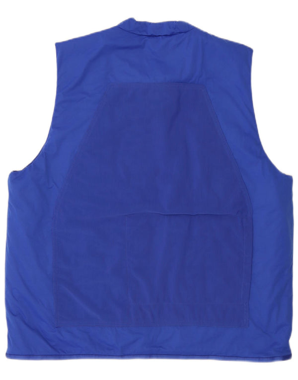 Adidas masculino sem mangas agasalho jaqueta grande azul poliamida