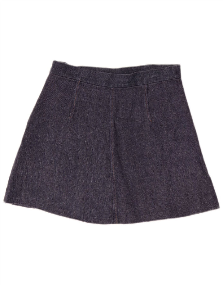 Mini saia feminina Zara médio W28 azul