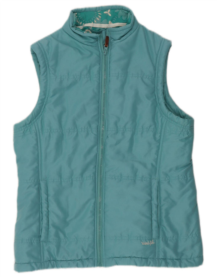 WEIRD FISH Womens acolchoado Gilet UK 14 grande poliéster turquesa