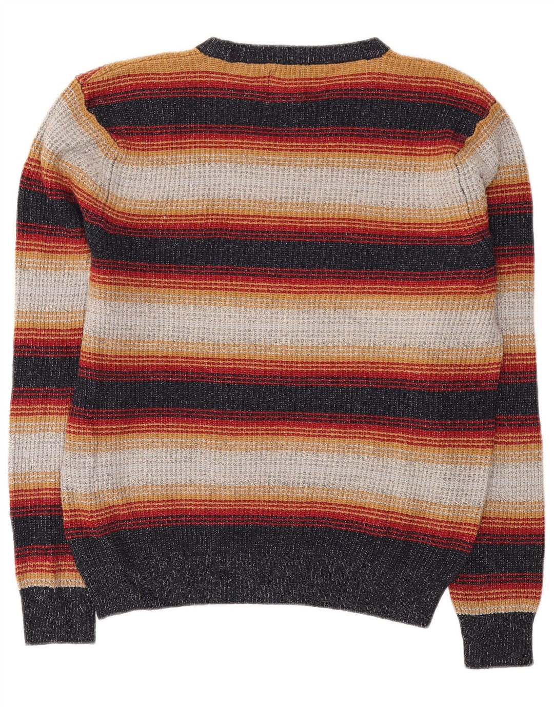 Suéter masculino Marks & Spencer com gola redonda listrado médio multicolorido