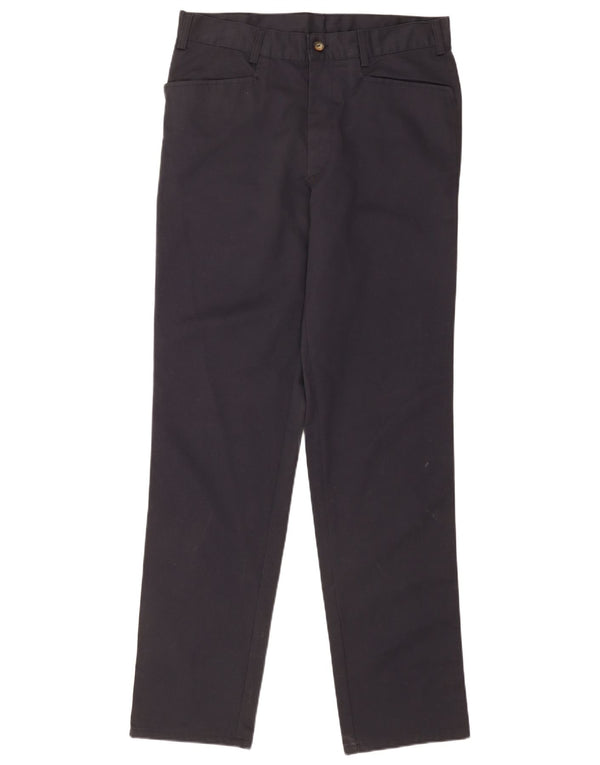 Calça casual masculina slim de férias IT 50 grande W36 L35 algodão azul marinho
