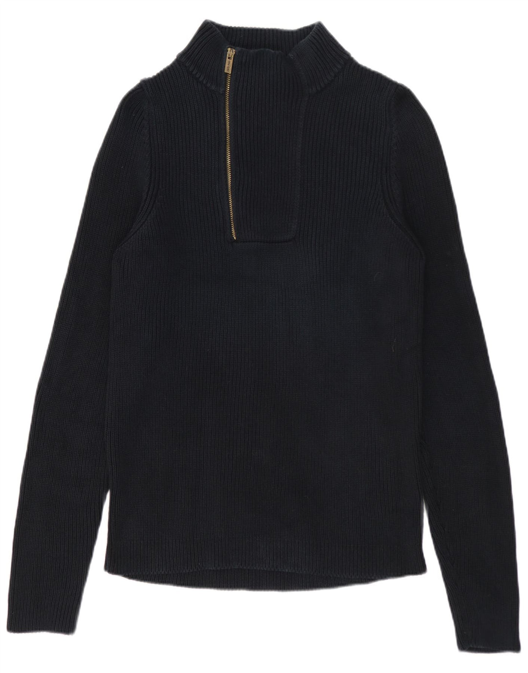 Suéter masculino ZARA com zíper e gola média azul marinho