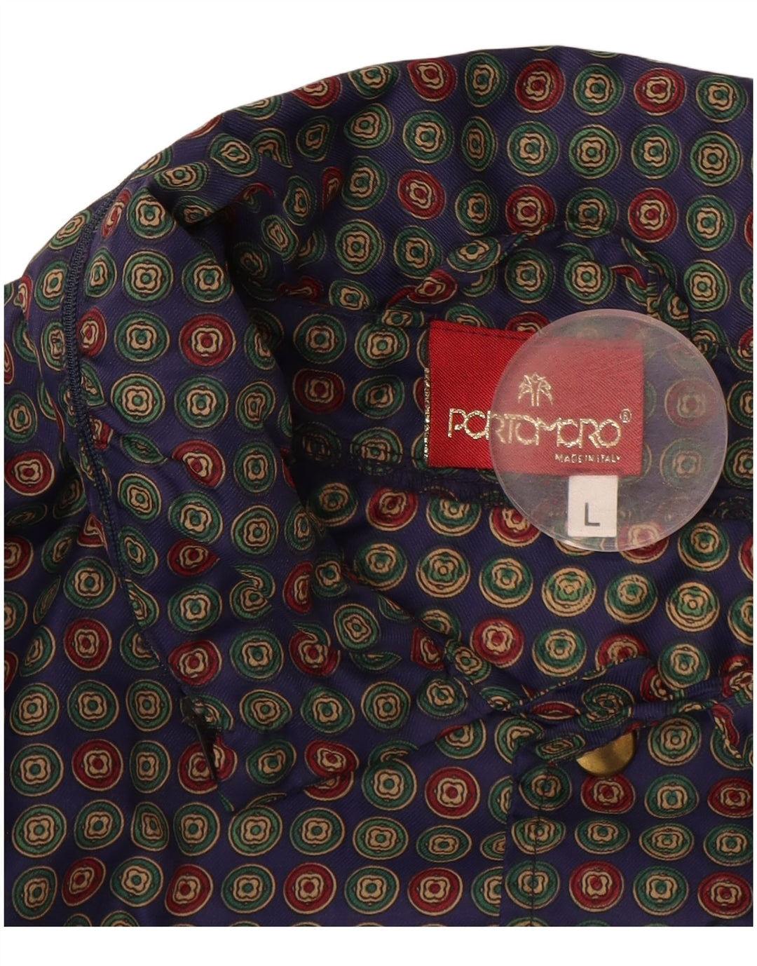Jaqueta bomber masculina VINTAGE de grandes dimensões Reino Unido 40 grandes bolinhas azuis